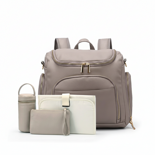 EliteCarry™ – Stijlvolle Leren Luiertas voor Ouders