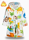 WildFriends – Flanellen Kinderbadjas met Capuchon & Dierenprint