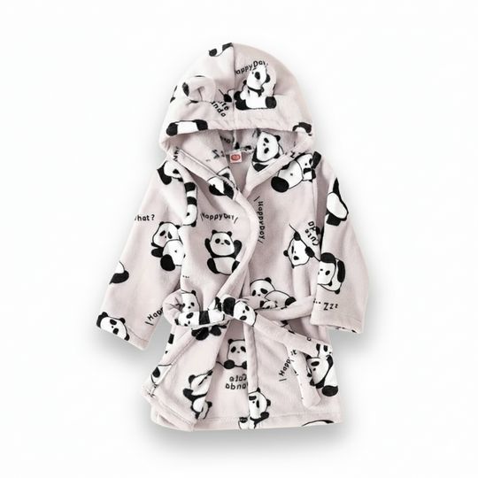 PandaCuddle™ – Kinderbadjas van Flanel met Panda Print (1–8J)