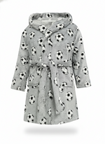 FootballFun™ – Kinderbadjas met Capuchon en Voetbalprint