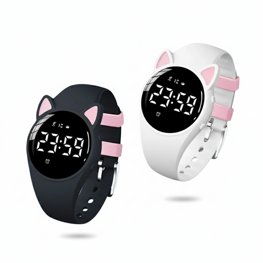 TimeBuddy – Schattig Unisex Sporthorloge – Waterdichte Digitale Fitness Tracker
