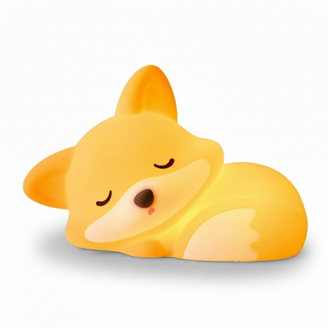 FoxGlow – Cute Squishy Fox LED Night Light – USB Rechargeable