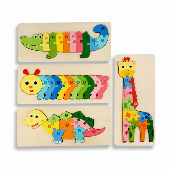 AnimalPuzzle™ – Montessori Houten Leer- & Dierpuzzel voor Kinderen