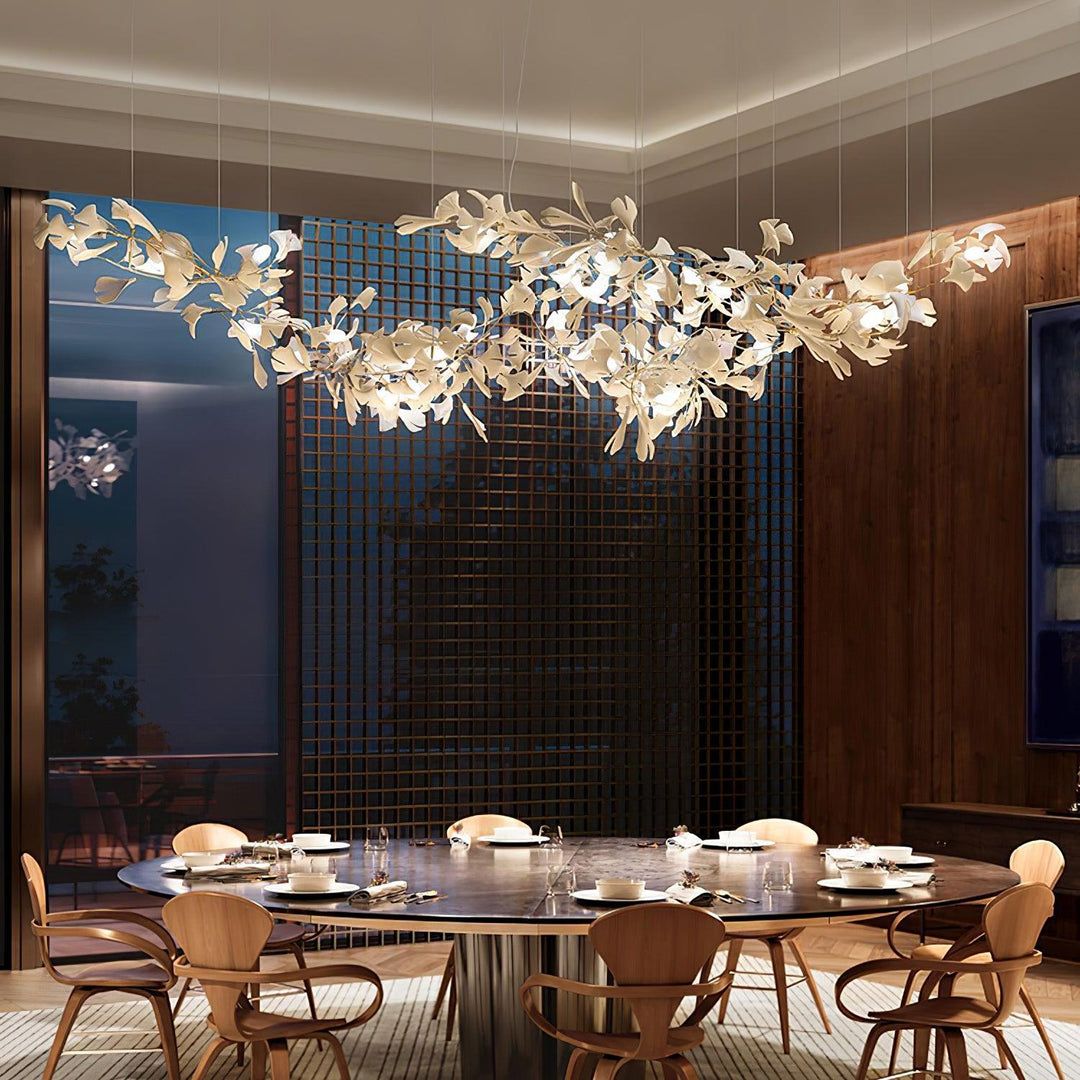 Aveline gouden hanglamp gingko