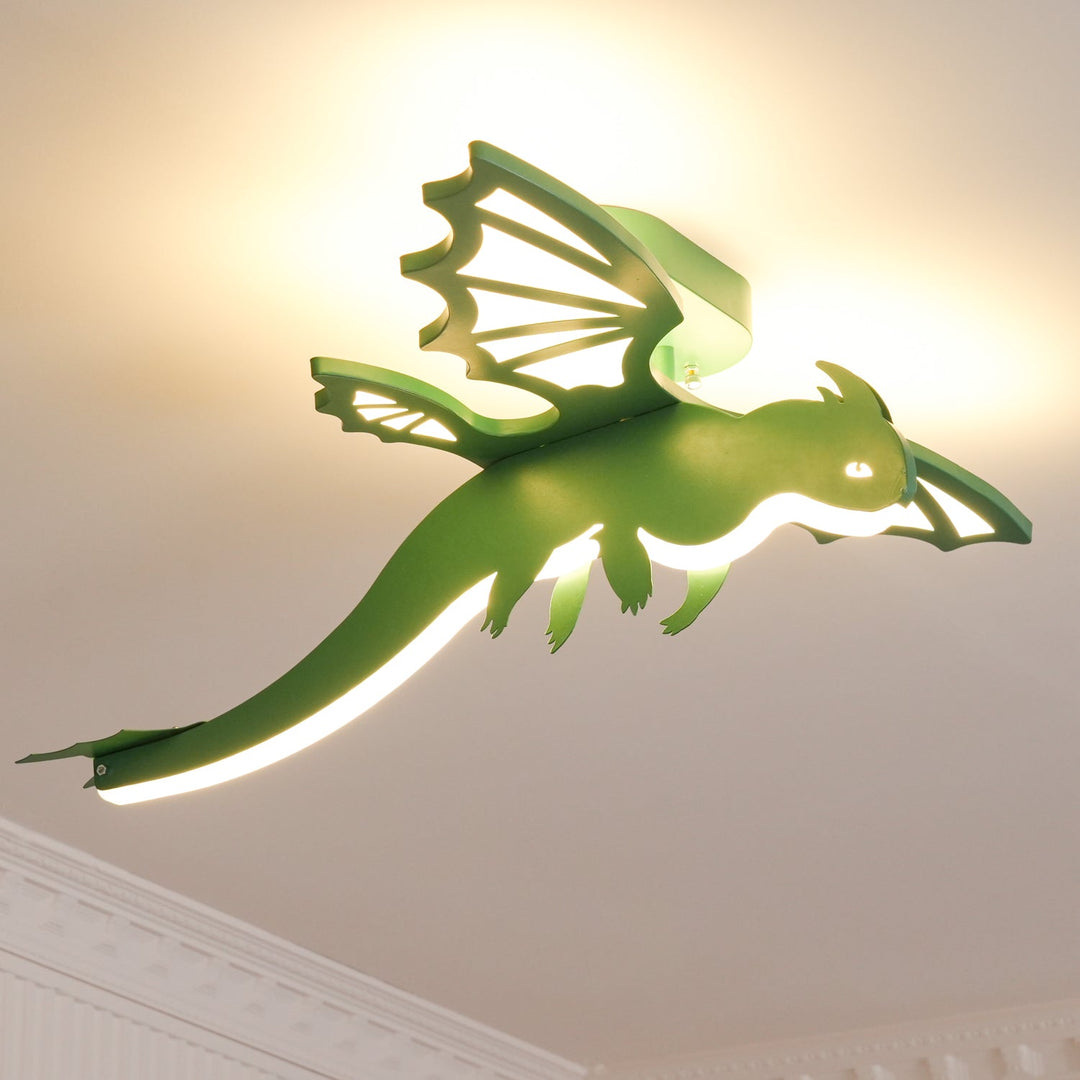 Groene dino lamp sfeervolle kinderkamer