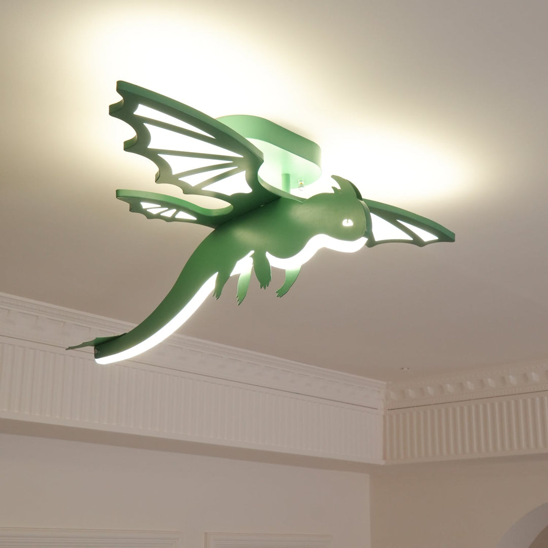 Groene dinosaurus lamp warm licht
