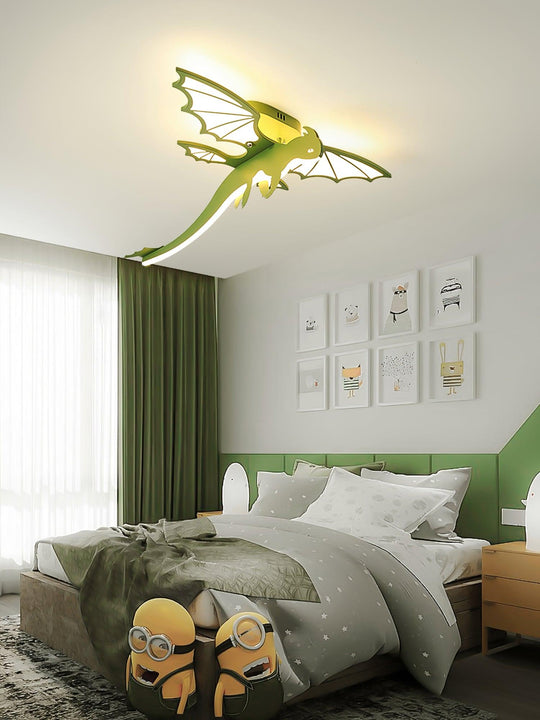 Dino plafondlamp detail koel licht