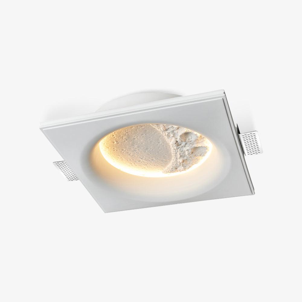 Lunara maan wandlamp van gips met kraterstructuur