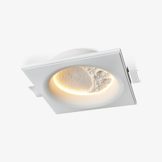 Lunara maan wandlamp van gips met kraterstructuur