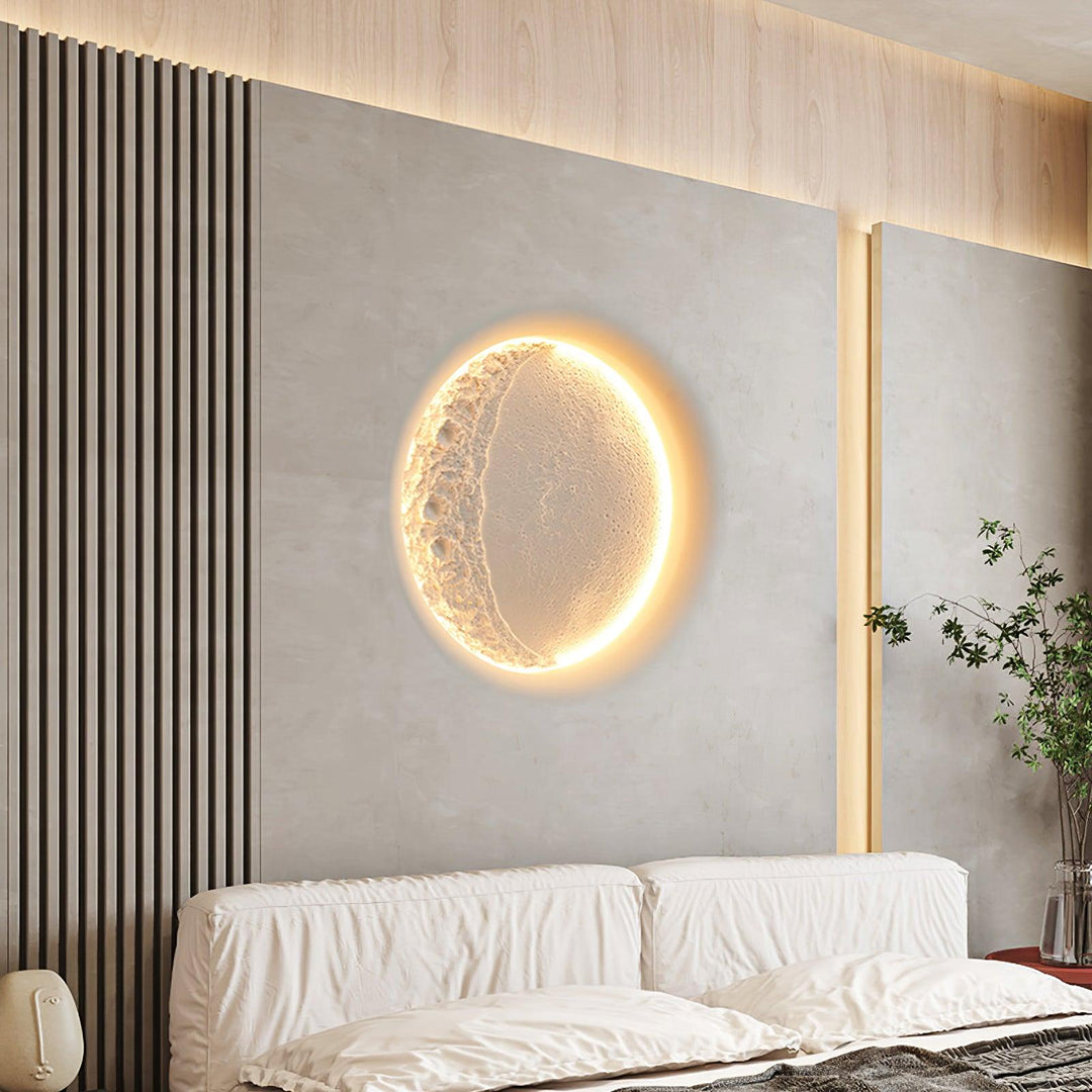 Ronde witte wandlamp met zacht LED-licht