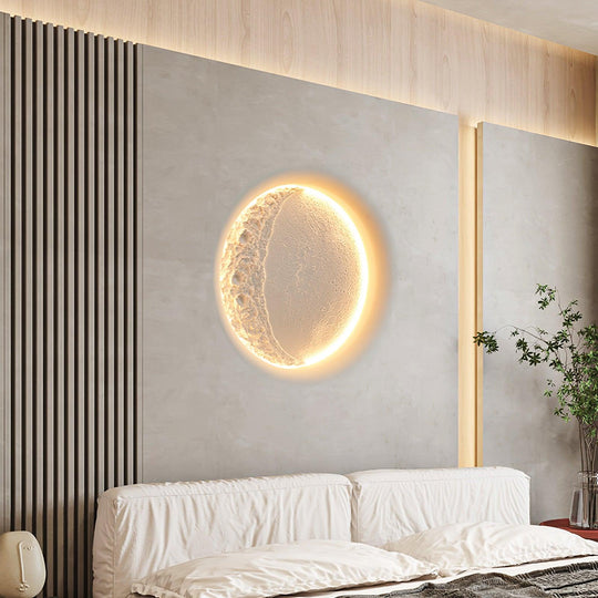 Ronde witte wandlamp met zacht LED-licht