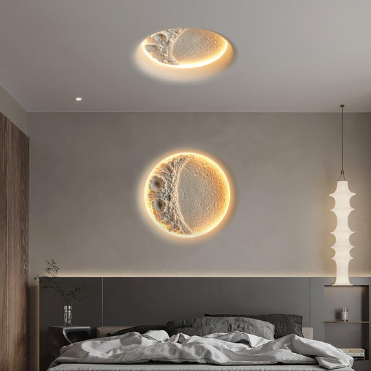 Maanvormige sfeerverlichting babykamer