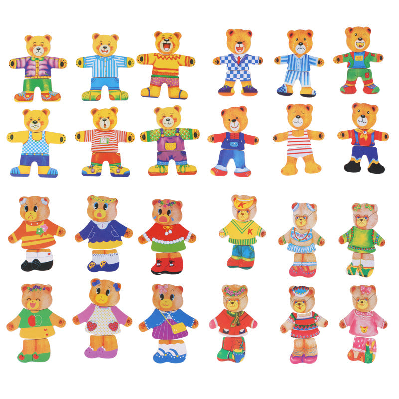 BearDressUp – Houten Aankleedpuzzel Familie