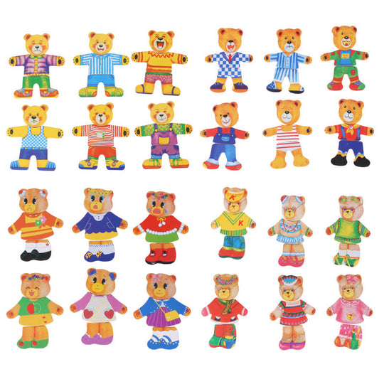 BearDressUp – Houten Aankleedpuzzel Familie