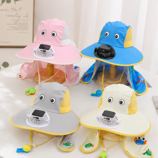 SunBreeze kinder zomerhoed met ventilator - Milo & Moon
