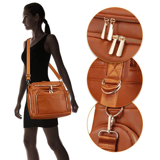 EliteCarry™ – Stijlvolle Leren Luiertas voor Ouders