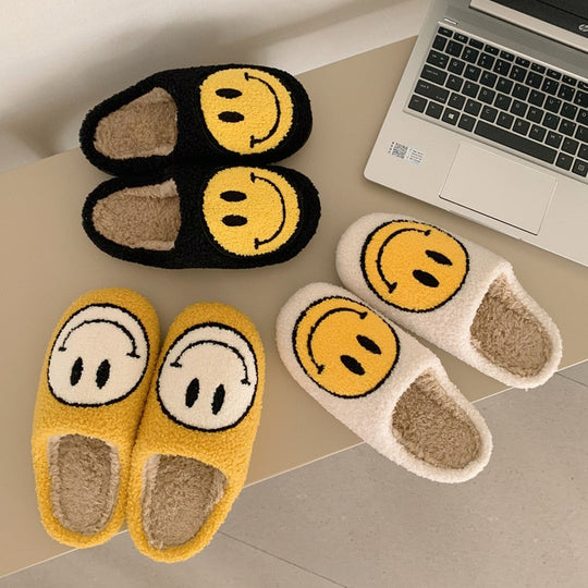 HappySteps – Pluche Pantoffels met Smiley