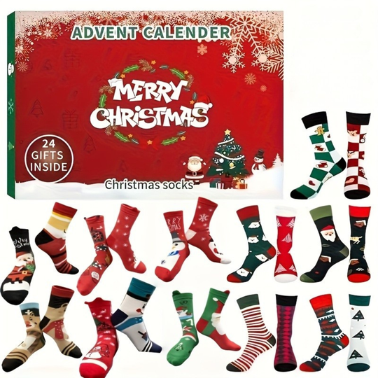 Milo Kerstsokken Adventskalender – 24 Paar Verrassingssokken voor de Feestdagen