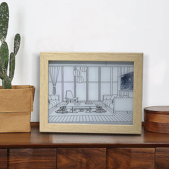 Houten wandlamp met warm leeslicht babykamer