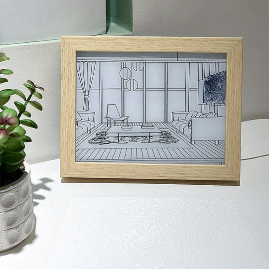 Verlichte kunst wandlamp kinderkamer