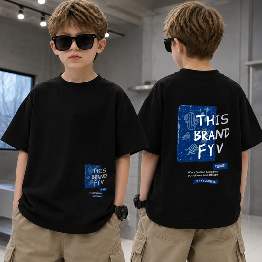 Fris kinder T-shirt kleurrijk ontwerp - Milo & Moon