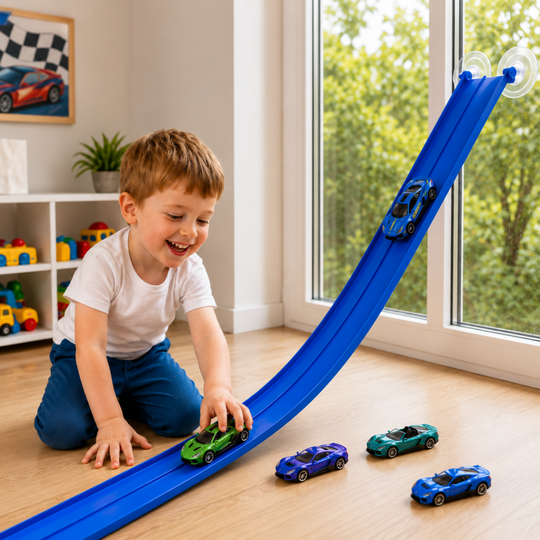 RaceRoll racebaan met autootjes - Milo & Moon