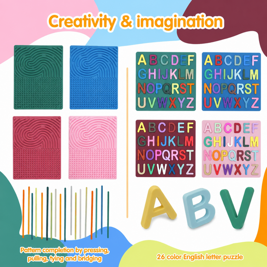 Letterpret activiteitenbord spelen leren - Milo & Moon