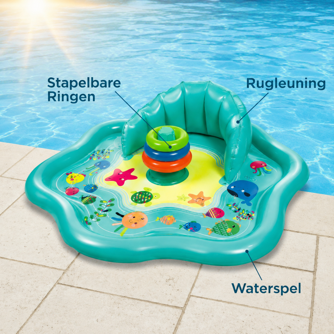 AquaPuk baby zwembad UPF 50 zonnescherm - Milo & Moon