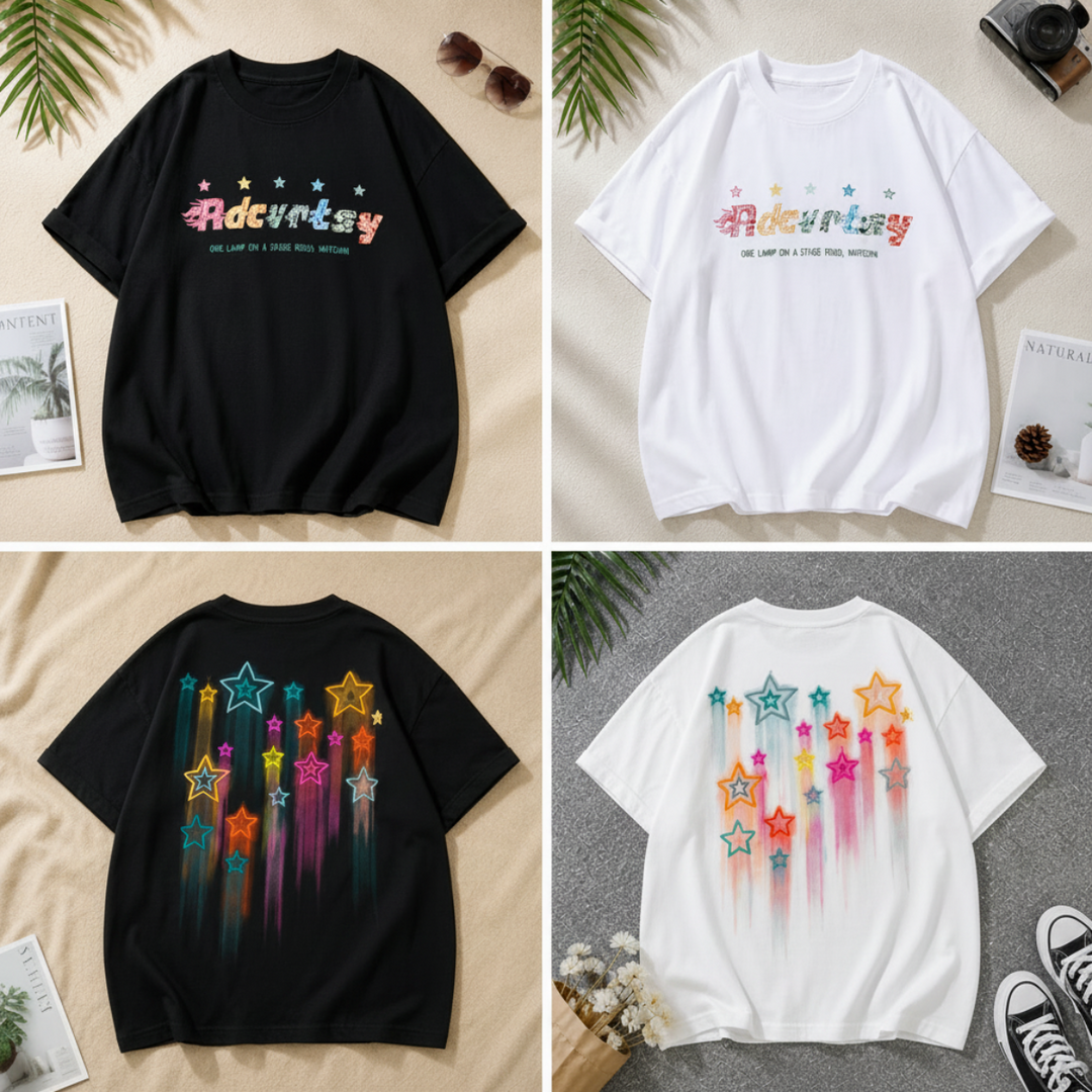 Twinkel kinder T-shirt sterrenprint - Milo & Moon