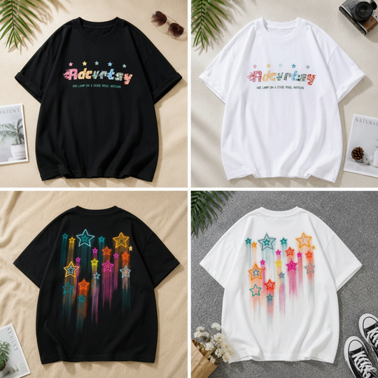 Twinkel kinder T-shirt sterrenprint - Milo & Moon