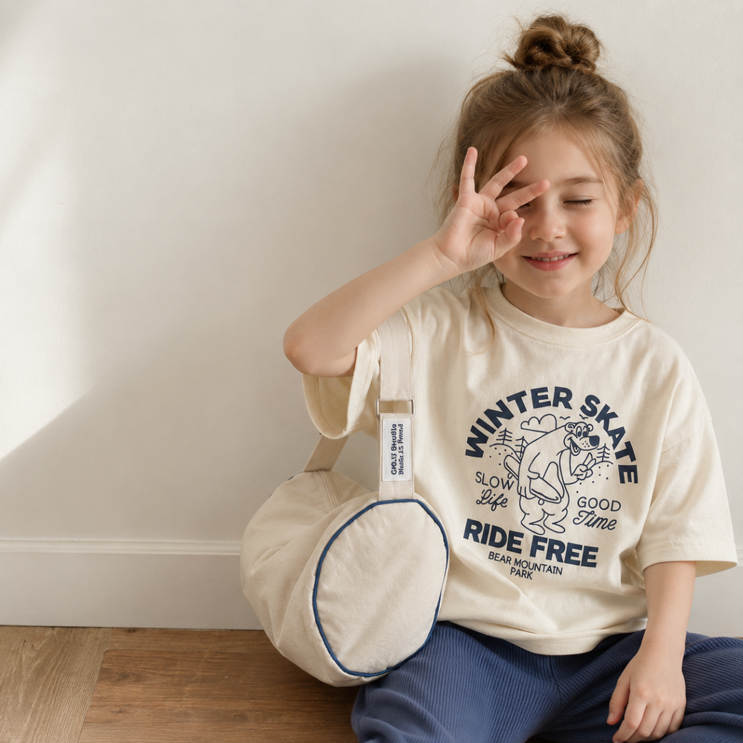 Beertje oversized T-shirt vooraanzicht - Milo & Moon