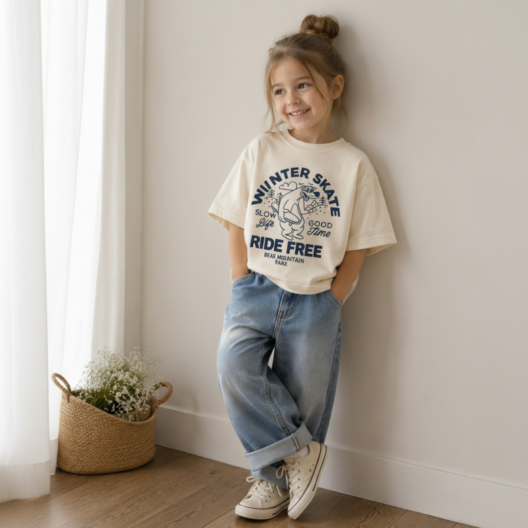 Beertje oversized T-shirt winter skate look - Milo & Moon
