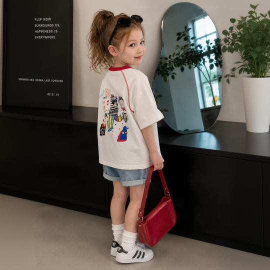 Doodle oversized T-shirt draagcomfort - Milo & Moon