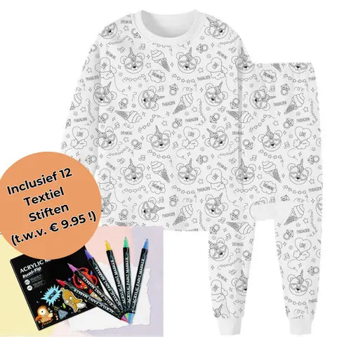 DreamDoodle™ | Inkleurbare Kinder Pyjama