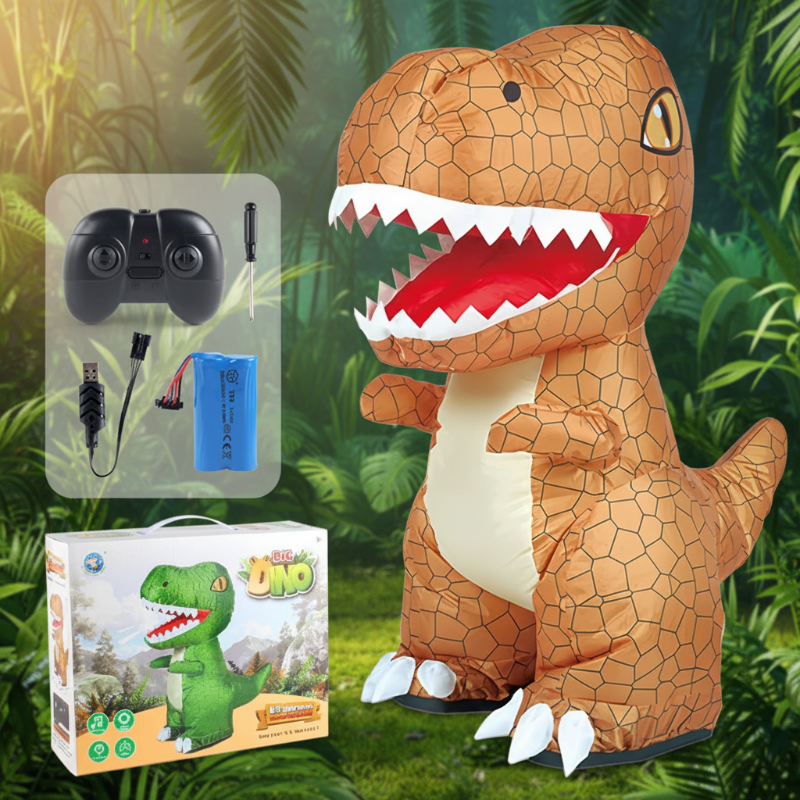 DinoRoam opblaasbare RC dinosaurus bruin - Milo & Moon
