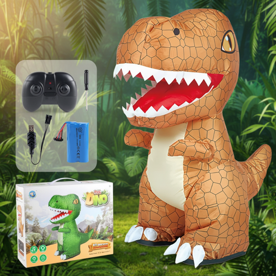 DinoRoam opblaasbare RC dinosaurus bruin - Milo & Moon