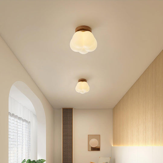Compacte plafondlamp babykamer bloem