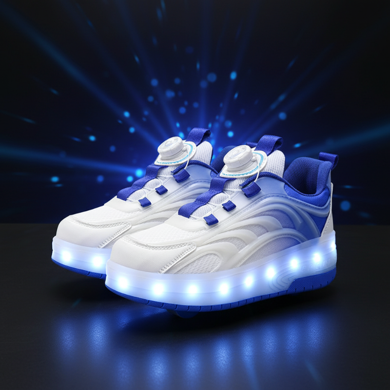 GlowRoll rolsneakers blauw - Milo & Moon