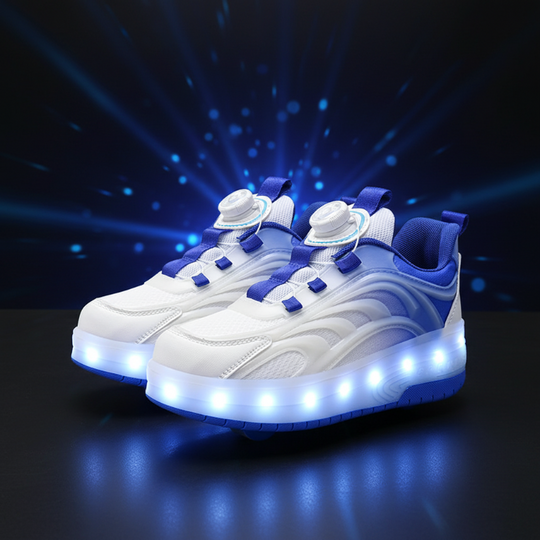 GlowRoll rolsneakers blauw - Milo & Moon