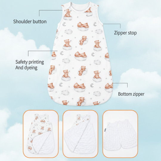 Dromelief baby slaapzak details - Milo & Moon