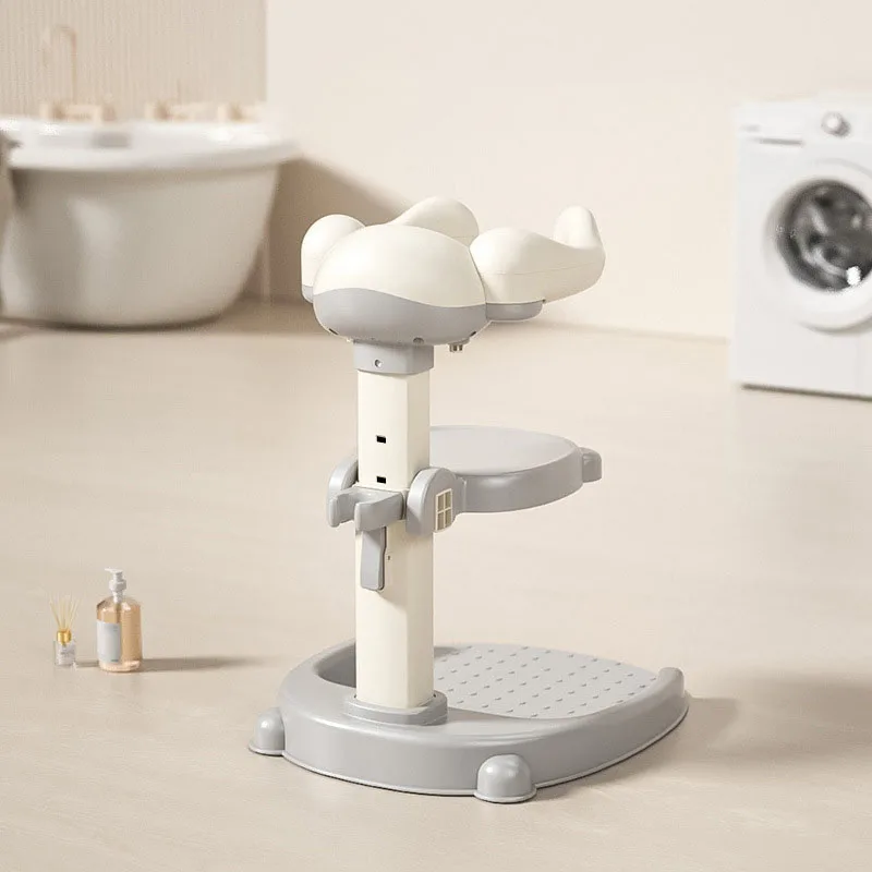 BadMaatje baby douche standaard grijs met kruk - Milo & Moon