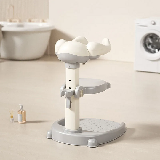 BadMaatje baby douche standaard grijs met kruk - Milo & Moon