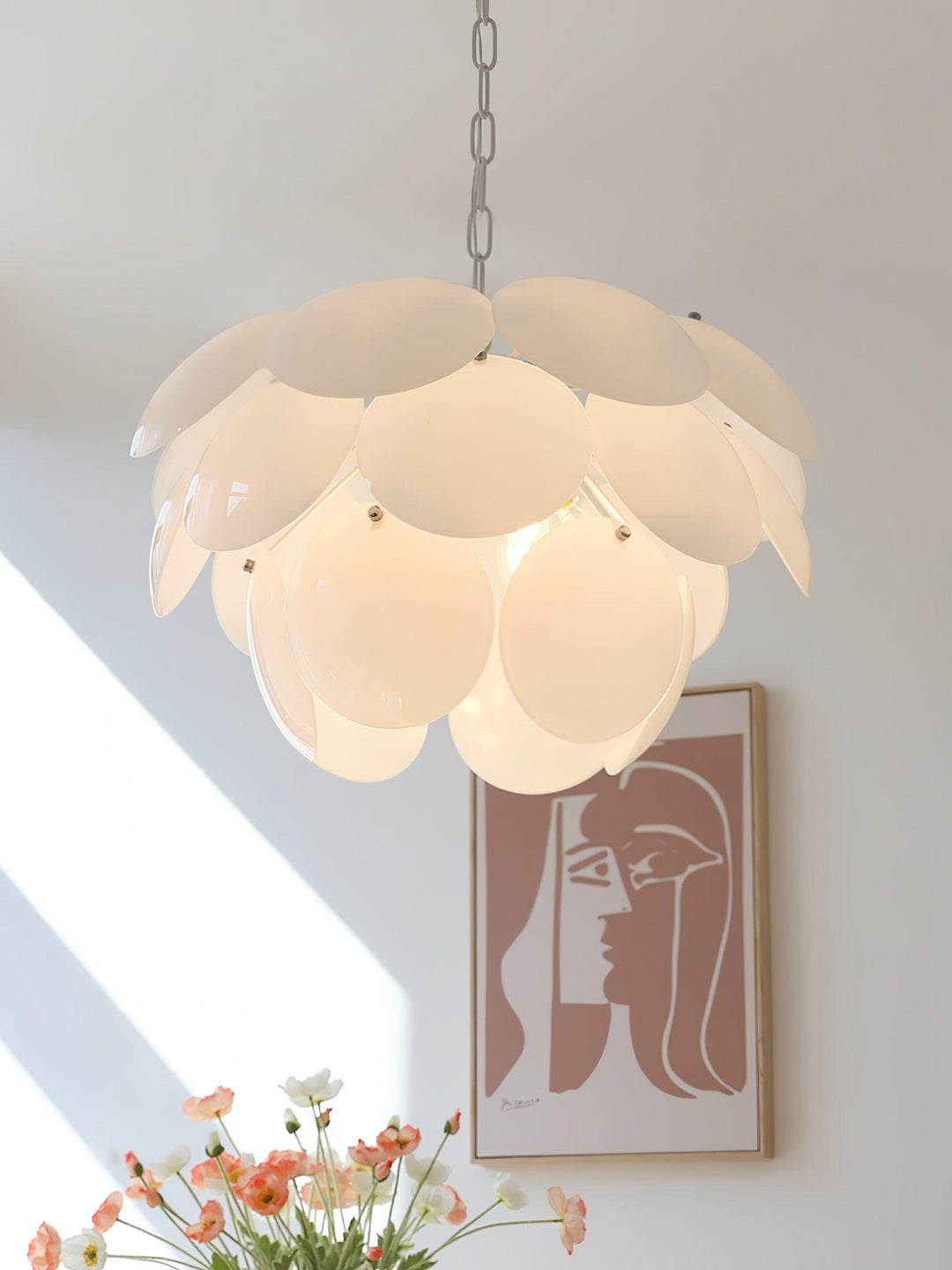 Petalux hanglamp met glazen kap