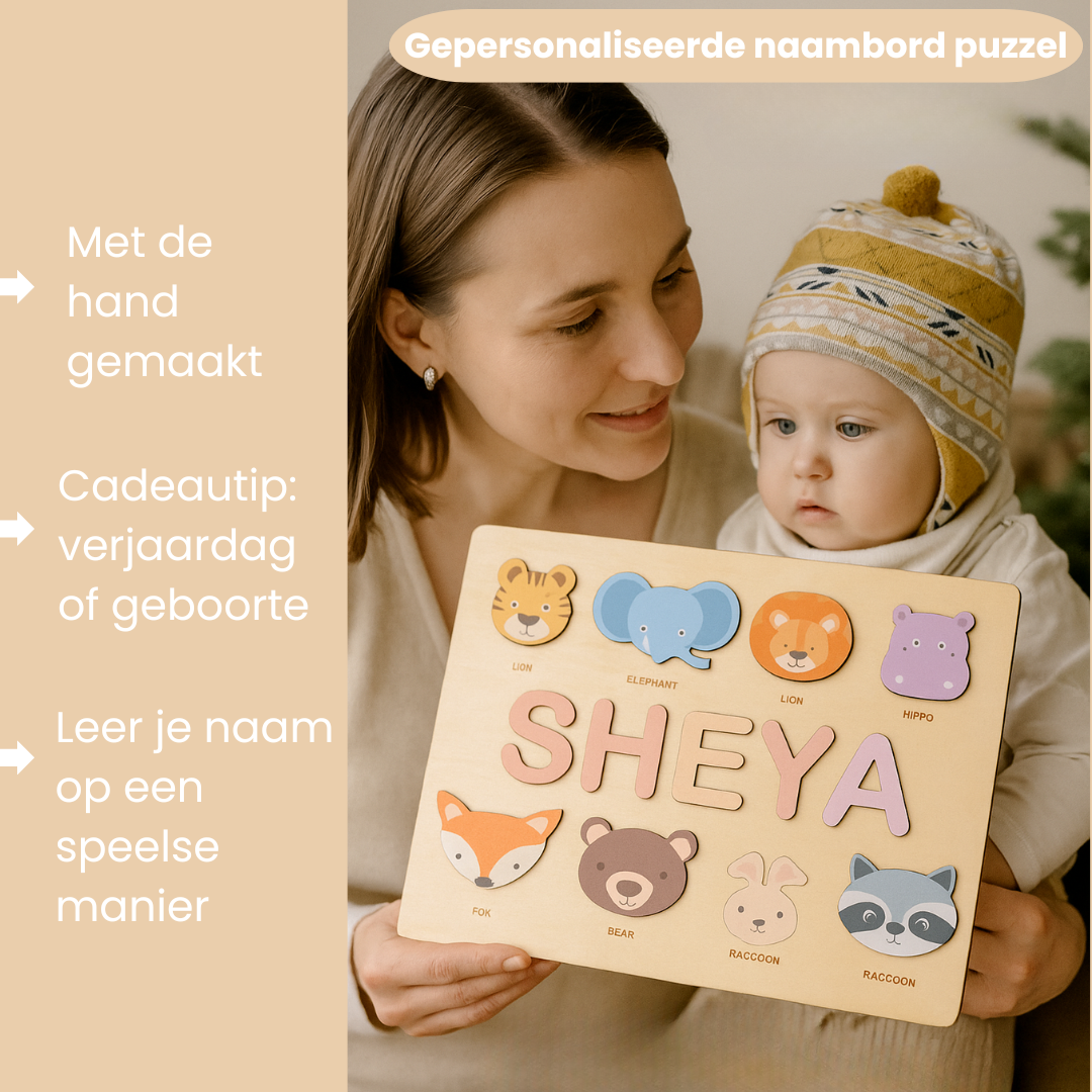 NamePuzzle – Gepersonaliseerde Houten Naampuzzel