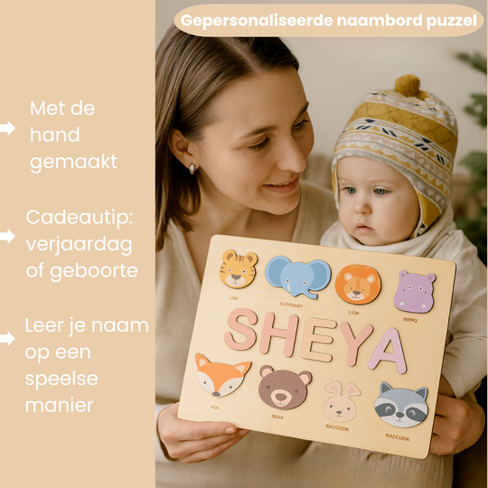 NamePuzzle – Gepersonaliseerde Houten Naampuzzel