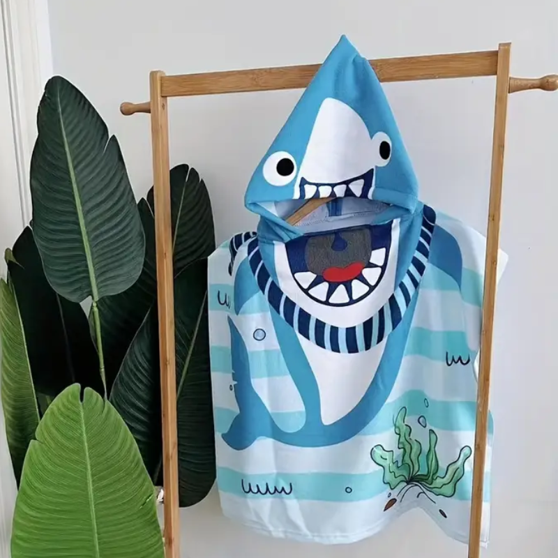 BathBuddy™ – Ultra-Zachte Microvezel Badcape met Capuchon voor Kids