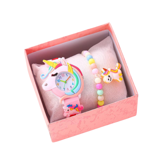 LunaTwinkle™ – Eenhoorn Horloge & Armband Set – Magisch Meidenaccessoire