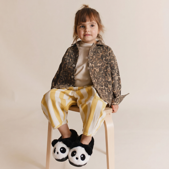 PandaSteps – Warme Pluche Winter Slippers voor Kinderen