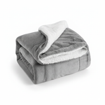 FlipFleece™ – Omkeerbare Sherpa Fleece Deken – Zachte Pluche Flanellen Plaid
