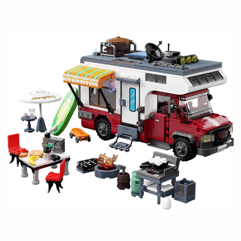 CamperLux™ – 880-delige Luxe Camper Bouwset – Inclusief Verlichting & DIY Model